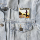Keep Going - Hardlooptraining voor vrouwen Motivat Vierkante Button 5,1 Cm (In situ)