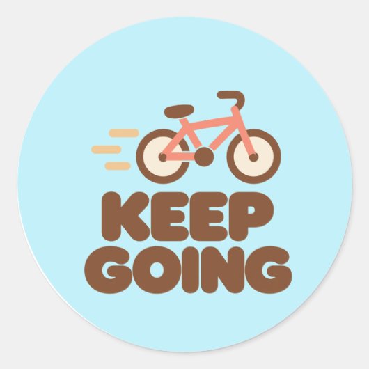KEEP GOING Motivational Round Sticker (Voorkant)