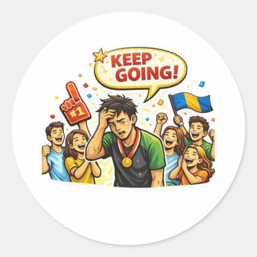 Keep Going Motivational Sticker (Voorkant)