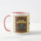 Keep Going – Personalized Motivational Floral Mug  Mok (Links)