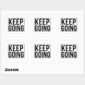 Keep Going Vierkante Sticker (Vel)