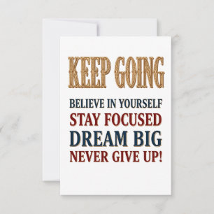 Keep Going Vintage Motivatie Typografie Save The Date