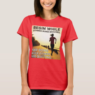 Keep Going - Vrouwen Running Workout Motivatie T-shirt