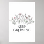 Keep Growing Wildflower Botanische Poster (Voorkant)