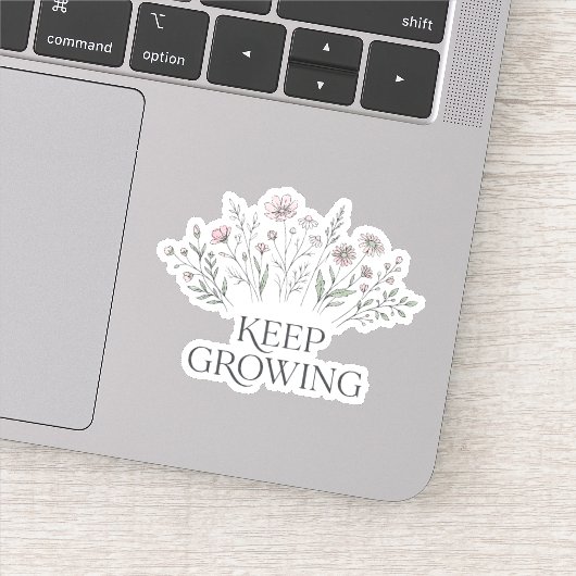 Keep Growing Wildflower Botanische Sticker (Detail)