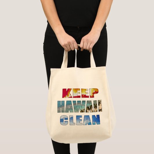 "Keep Hawaii Clean" - Hawaiian Tas canvas tassen (Voorkant (product))