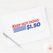 Keep Hot Dogs $ 1.50 - Grappig Gezegde Rechthoekige Sticker (Envelop)