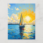 Keep in Touch | Sailboat at Sunset Briefkaart (Voorkant)