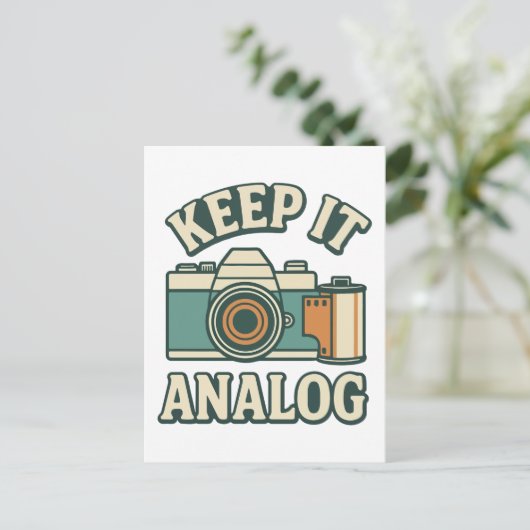 Keep it analog briefkaart (Staand voorkant)