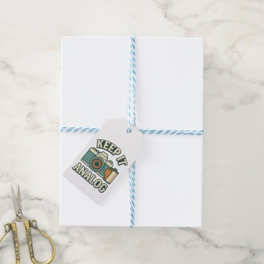 Keep it analog cadeaulabel (Met Touw)