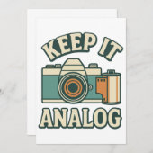 Keep it analog kaart (Voorkant / Achterkant)