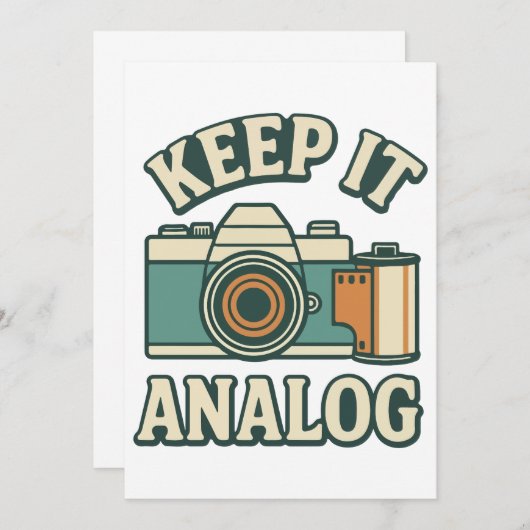 Keep it analog kaart (Voorkant / Achterkant)