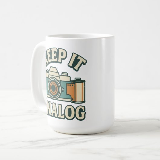 Keep it analog koffiemok (Voorkant links)