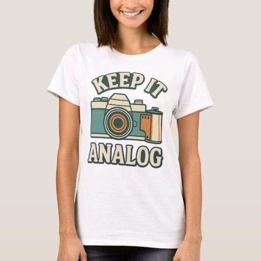 Keep it analog t-shirt (Voorkant)