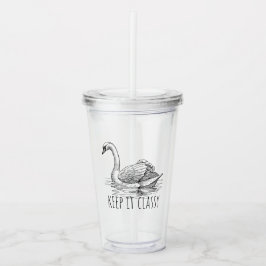 Keep It Classy Elegant Swan Acryl Drinkbeker