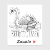 Keep It Classy Elegant Swan Sticker (Vel)