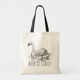 Keep It Classy Elegant Swan Tote Bag