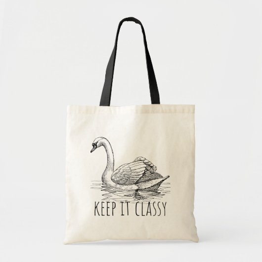 Keep It Classy Elegant Swan Tote Bag (Voorkant)