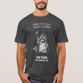 Keep It Clean, Keep It Free — Raccoon Liberty 250  T-shirt (Voorkant)