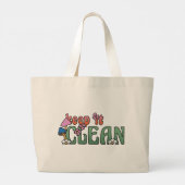Keep It Clean | Minimalist Reusable Grote Tote Bag (Achterkant)