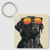 Keep it cool retro dog keychain (Voorkant)