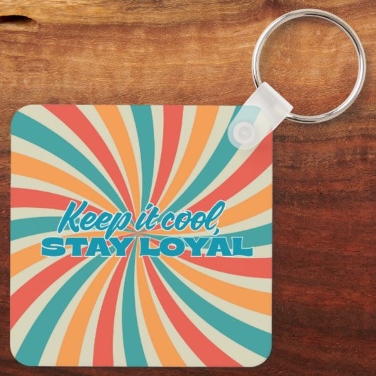 Keep it cool retro dog keychain (Achterkant)