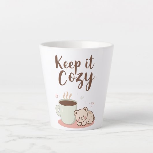 "Keep it Cozy" with Sleepy Bear and Coffee Latte Mok (Voorkant)