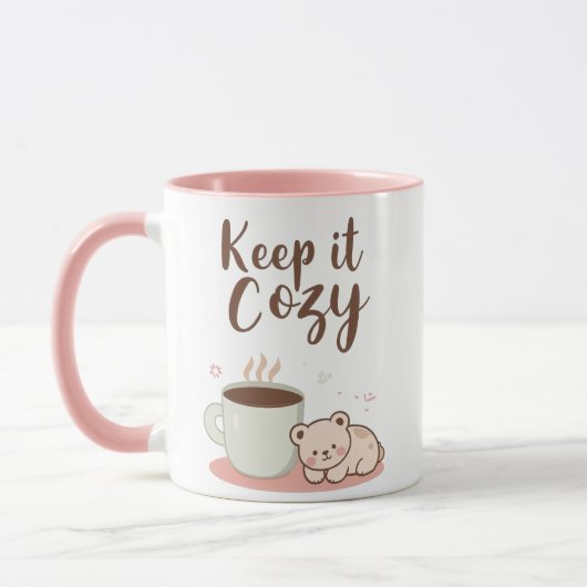 "Keep it Cozy" with Sleepy Bear and Coffee Mok (Links)