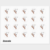 KEEP IT CUTE SERIES- BRUIN RONDE STICKER (Vel)