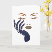 KEEP IT CUTE SERIES - NAVY BLUW KAART (Gele Bloem)