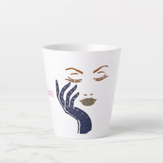 KEEP IT CUTE SERIES - NAVY BLUW LATTE MOK (Voorkant)