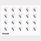 KEEP IT CUTE SERIES - NAVY BLUW RONDE STICKER (Vel)