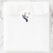 KEEP IT CUTE SERIES - NAVY BLUW RONDE STICKER (Tas)