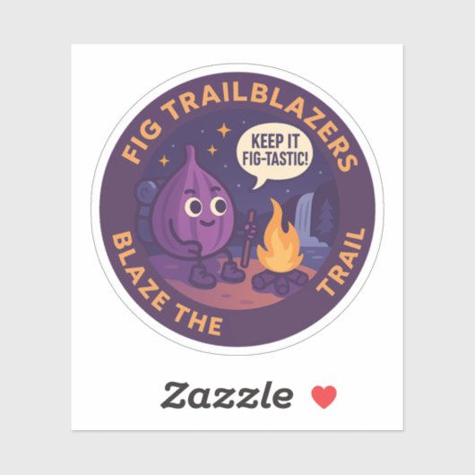 Keep It Fig-Tastic Camping Adventure Sticker (Vel)