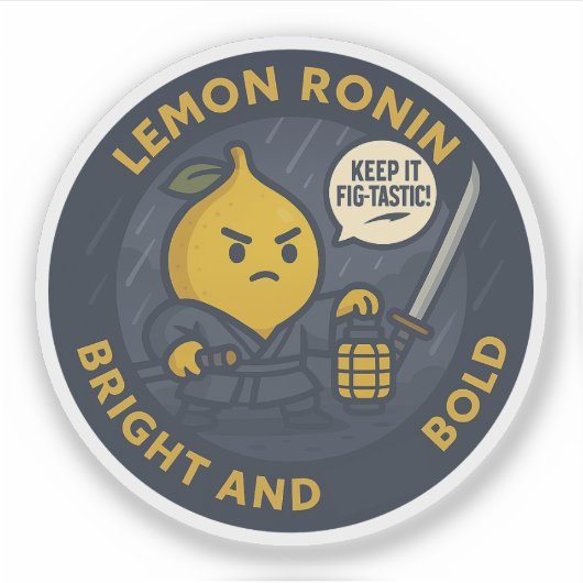 Keep It Fig-tastic Samurai Lemon  Sticker (Voorkant)