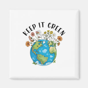 Keep It Green Earth Day Schattigee lerares Kinder Magneet
