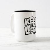 Keep It Legal Coffee Cup Nieuwigheid Drinkware Tweekleurige Koffiemok (Voorkant links)
