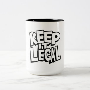 Keep It Legal Coffee Cup Nieuwigheid Drinkware Tweekleurige Koffiemok