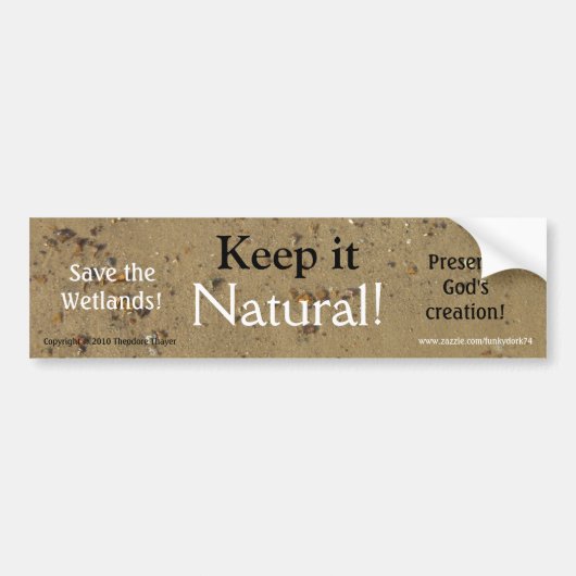 Keep it Natural bumper sticker! Bumpersticker (Voorkant)