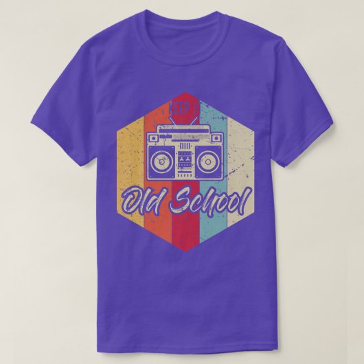 Keep It Old School Hip-Hop Music Rap Hip-Hopper 80 T-shirt (Design voorkant)
