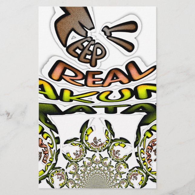 "Keep It Real" Kaleidoscoop Art Print/Grafisch (Voorkant)
