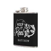 Keep It Reel Fisher Vaderdag Aangepaste naam Heupfles (Links)