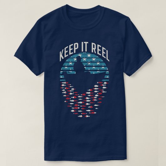 Keep It Reel Fishing Retro Sunset Funny Fisherman T-shirt (Design voorkant)