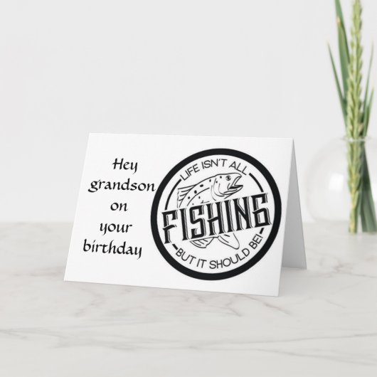 **KEEP IT REEL** ON **GRANDSON'S BIRTHDAY** CARD KAART (Voorkant)