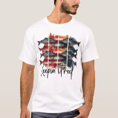 Keep It Reel Vlag voor vissen T-shirt (Voorkant)