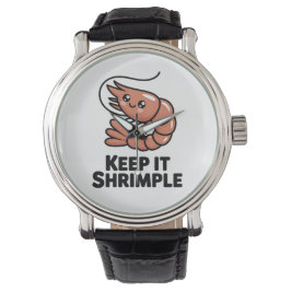 Keep It Shrimple Kawaii Shrimp Horloge