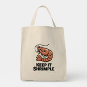 Keep It Shrimple Kawaii Shrimp Tote Bag (Achterkant)