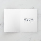 Keep it Simple 20 Jaar Verjaardag Kaart (Binnen)