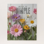 "Keep It Simple" Bloemen Legpuzzel (Verticaal)