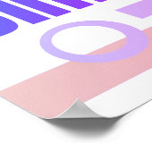  Keep It Simple Bold Blue Purple And Pink Graphic  Poster (Hoek)